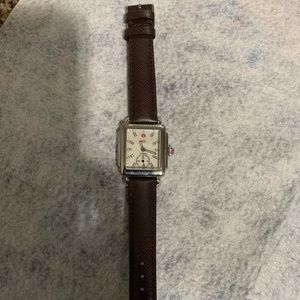 Michele decor watch with two bands